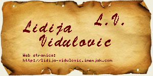 Lidija Vidulović vizit kartica